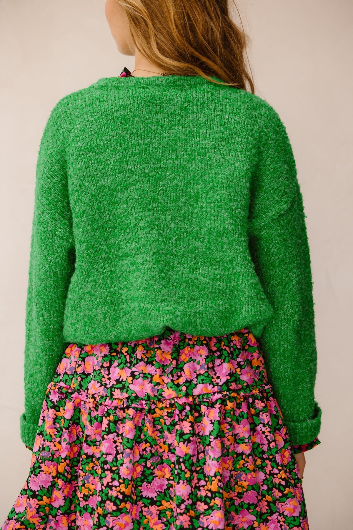 Sweater 89347 green - Bij Keesje - Bij Keesje