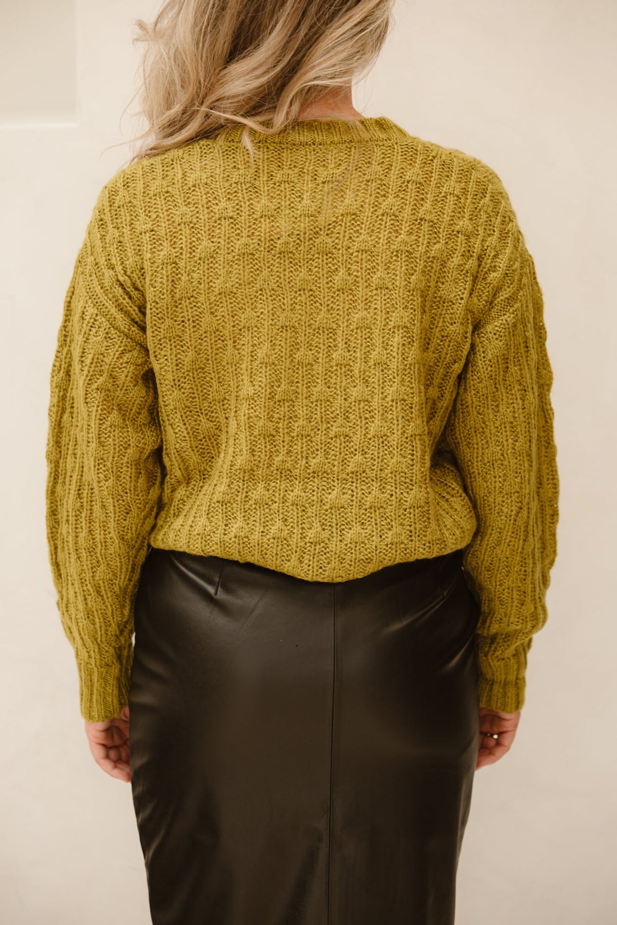 Sweater ajour golden olive F25.02508 - Bij Keesje - Esqualo