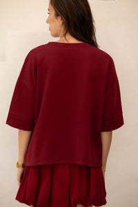 Sweater bordeaux - Bij Keesje - Bij Keesje