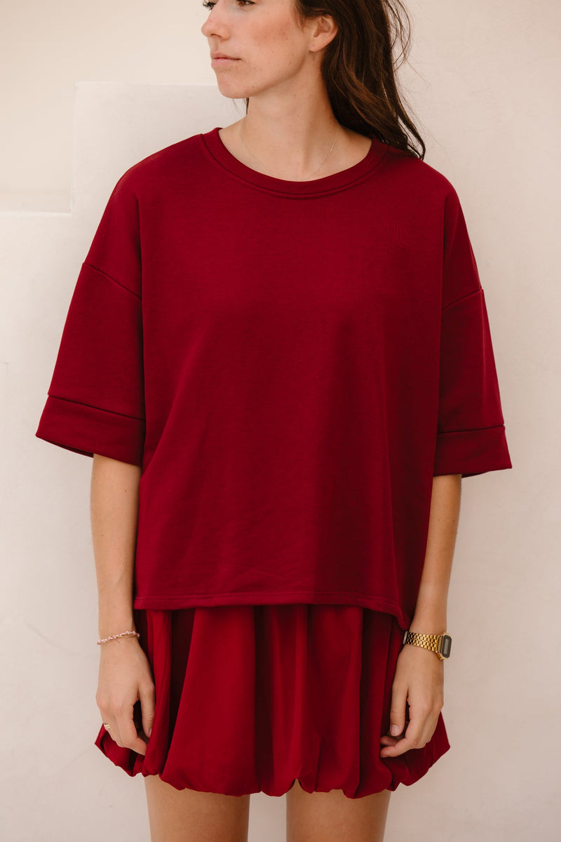 Sweater bordeaux - Bij Keesje - Bij Keesje