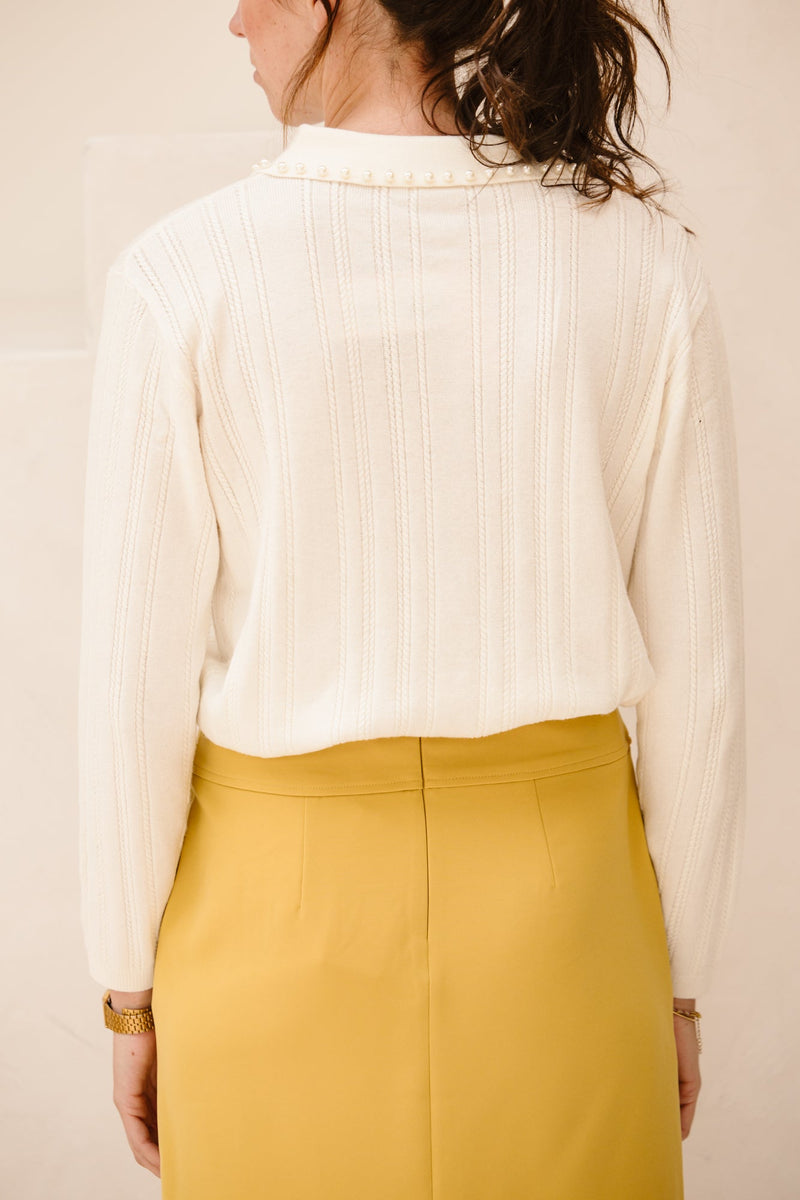 Sweater oversized wool/cashmere Off White F25.27512 - Bij Keesje - Esqualo