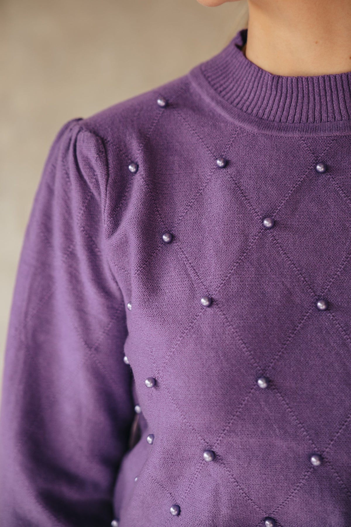 Sweater pearl purple - Bij Keesje