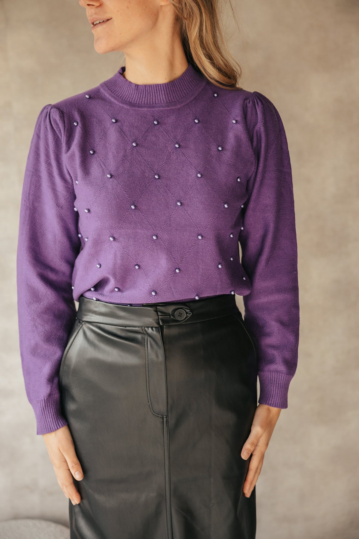 Sweater pearl purple - Bij Keesje