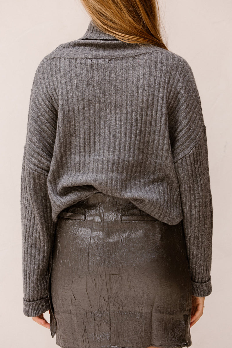 Sweater rib col grey 706 - Bij Keesje - Esqualo