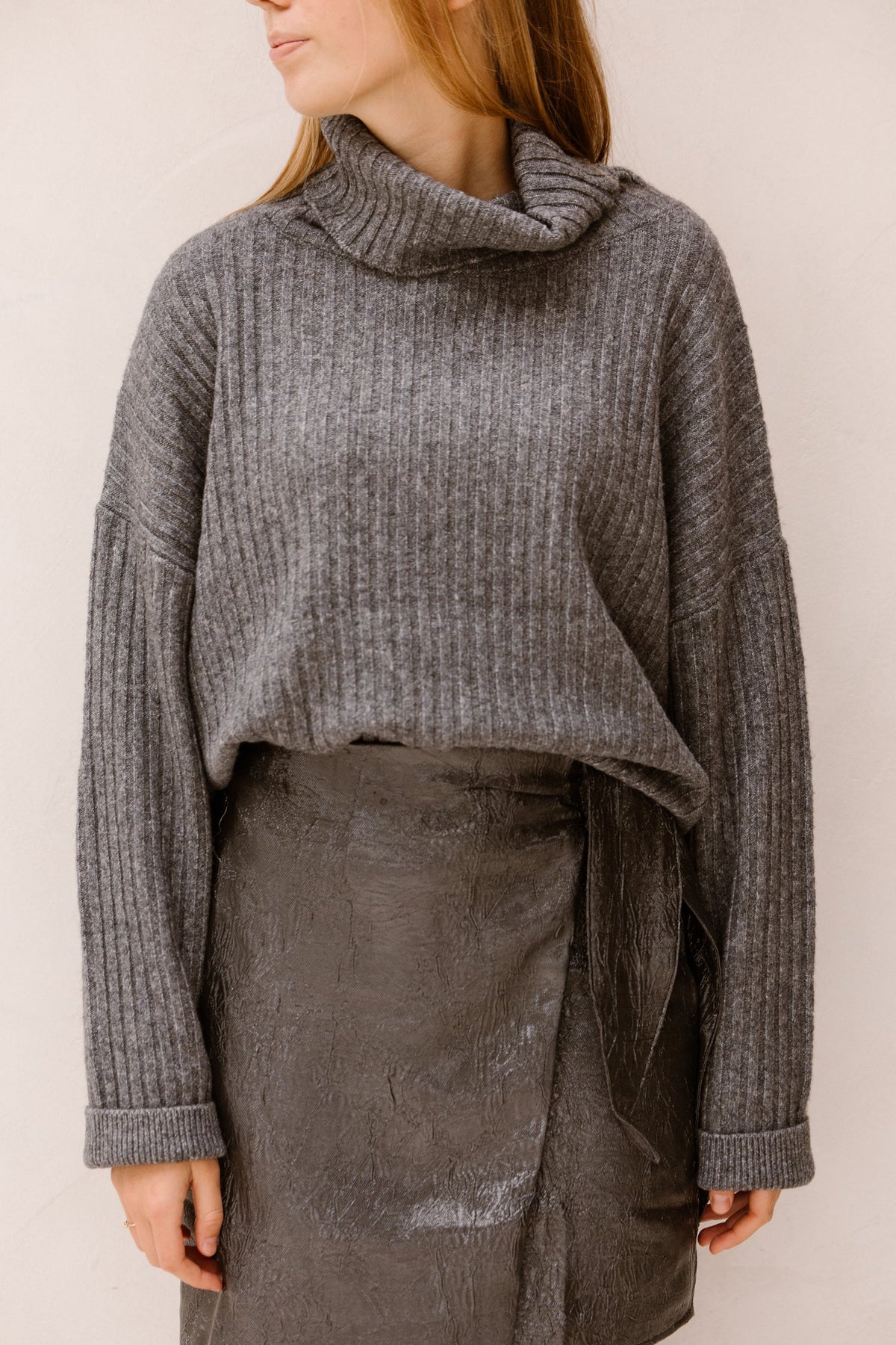 Sweater rib col grey 706 - Bij Keesje - Esqualo