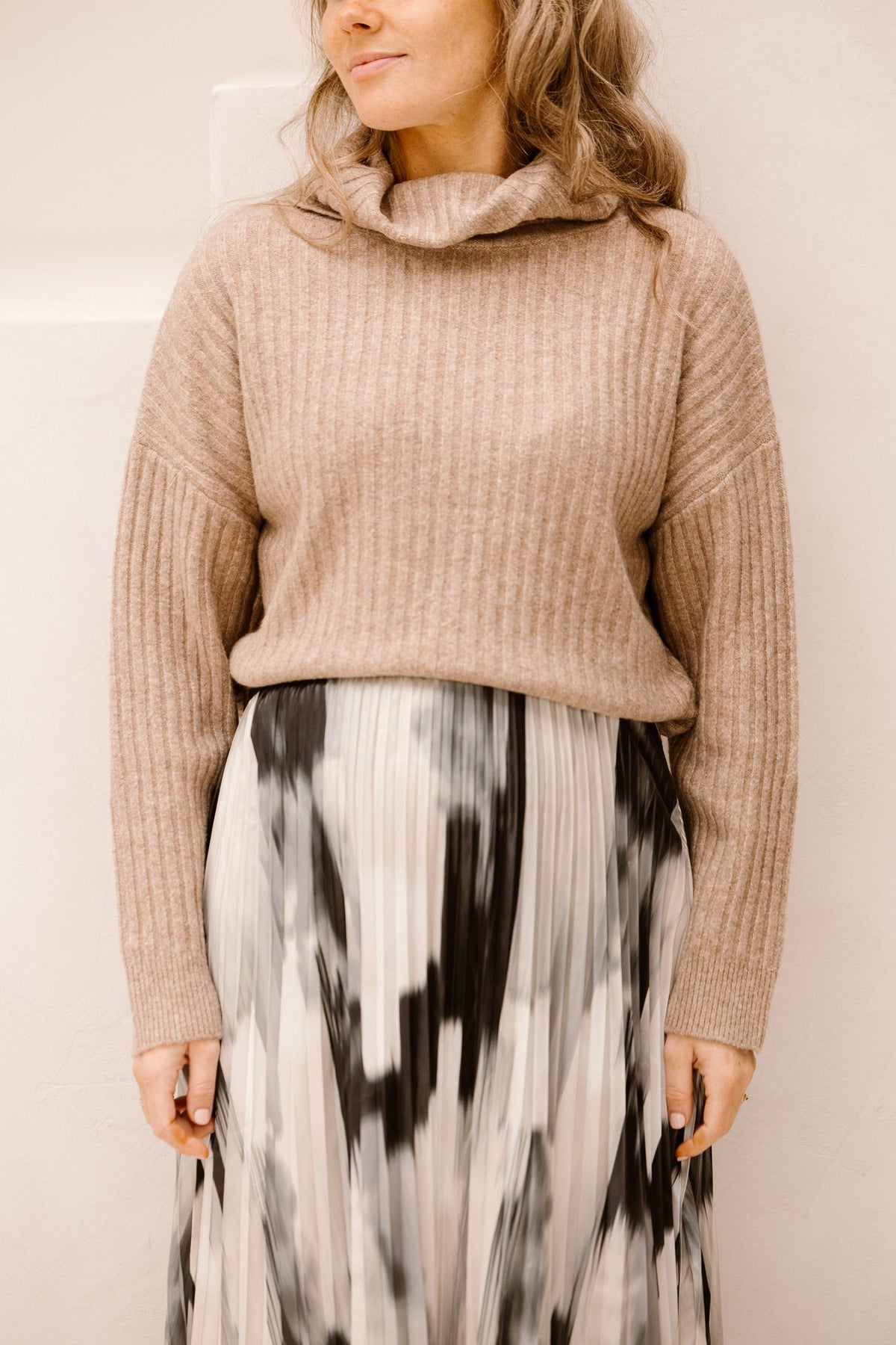 Sweater rib col sand 706 - Bij Keesje - Esqualo