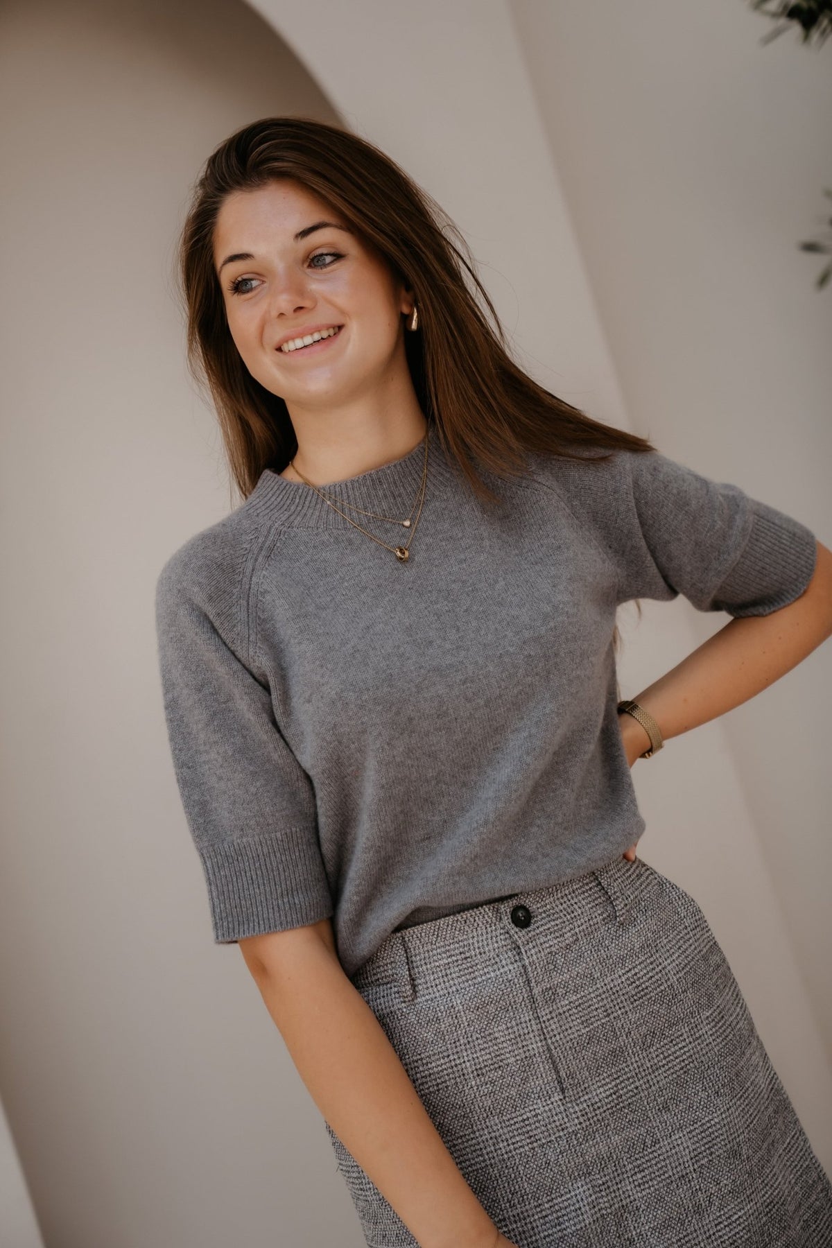 Sweater S/slve Raglan Grey 27519 - Bij Keesje - Esqualo - Trui