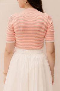 Sweater Striped Off White/Red 02006 - Bij Keesje - Esqualo - Top