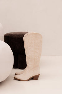 Sydney Cowboyboot Beige - Bij Keesje - Bij Keesje - laarzen
