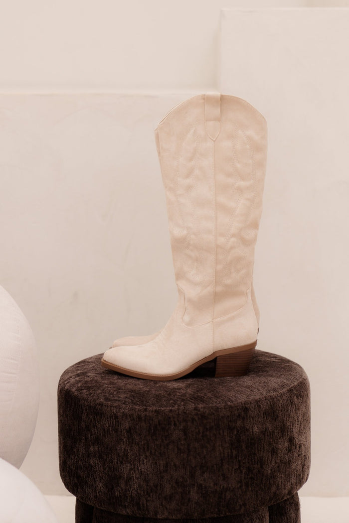 Sydney Cowboyboot Beige - Bij Keesje - Bij Keesje - laarzen