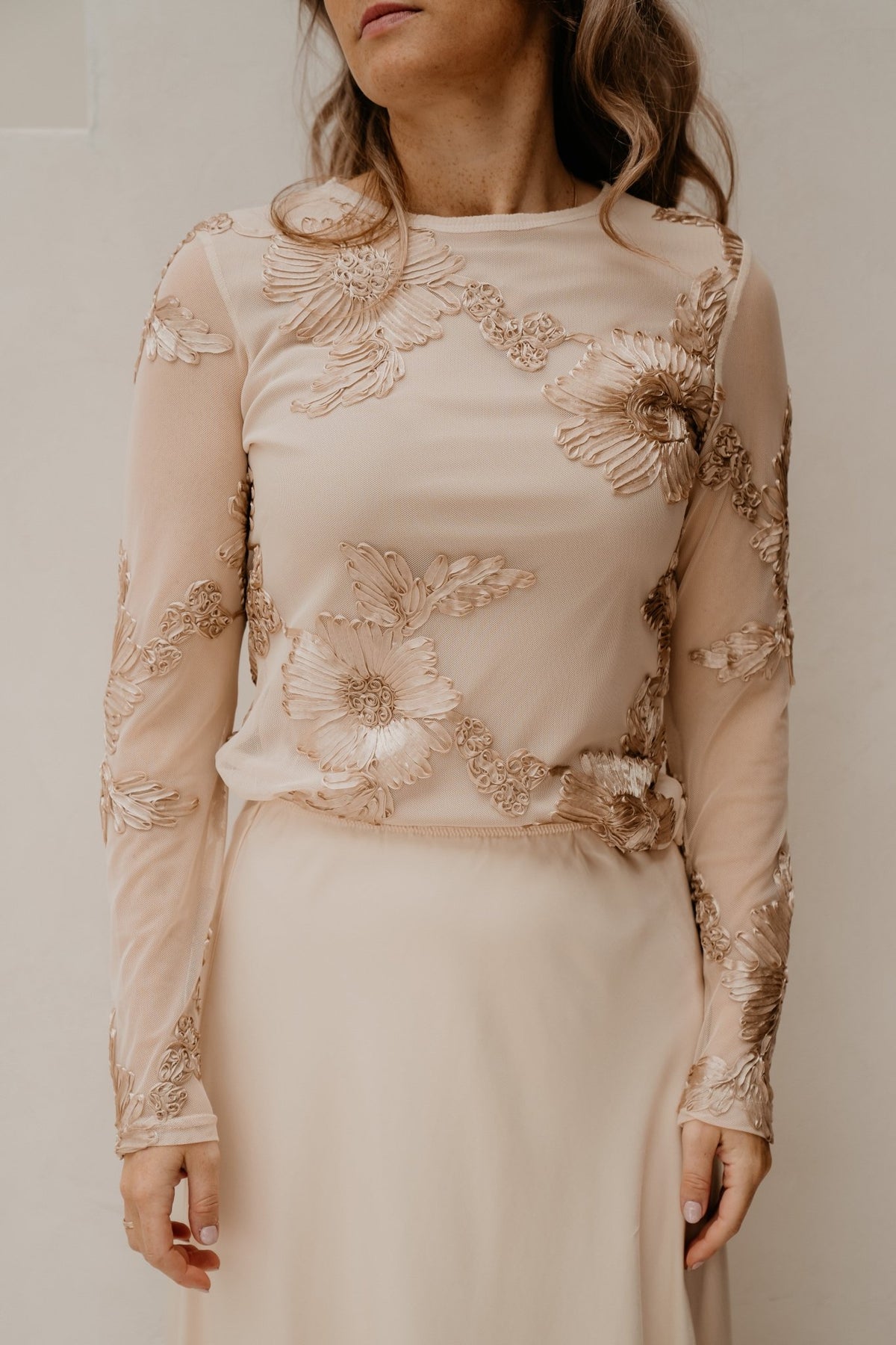 Sylke top beige - Bij Keesje - Bij Keesje - Top