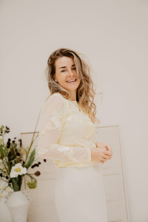 Sylke top geel - Bij Keesje - Bij Keesje - Top