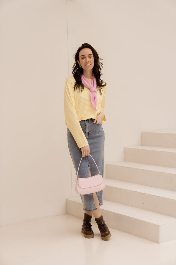 T-shirt stripe yellow - Bij Keesje - Bij Keesje