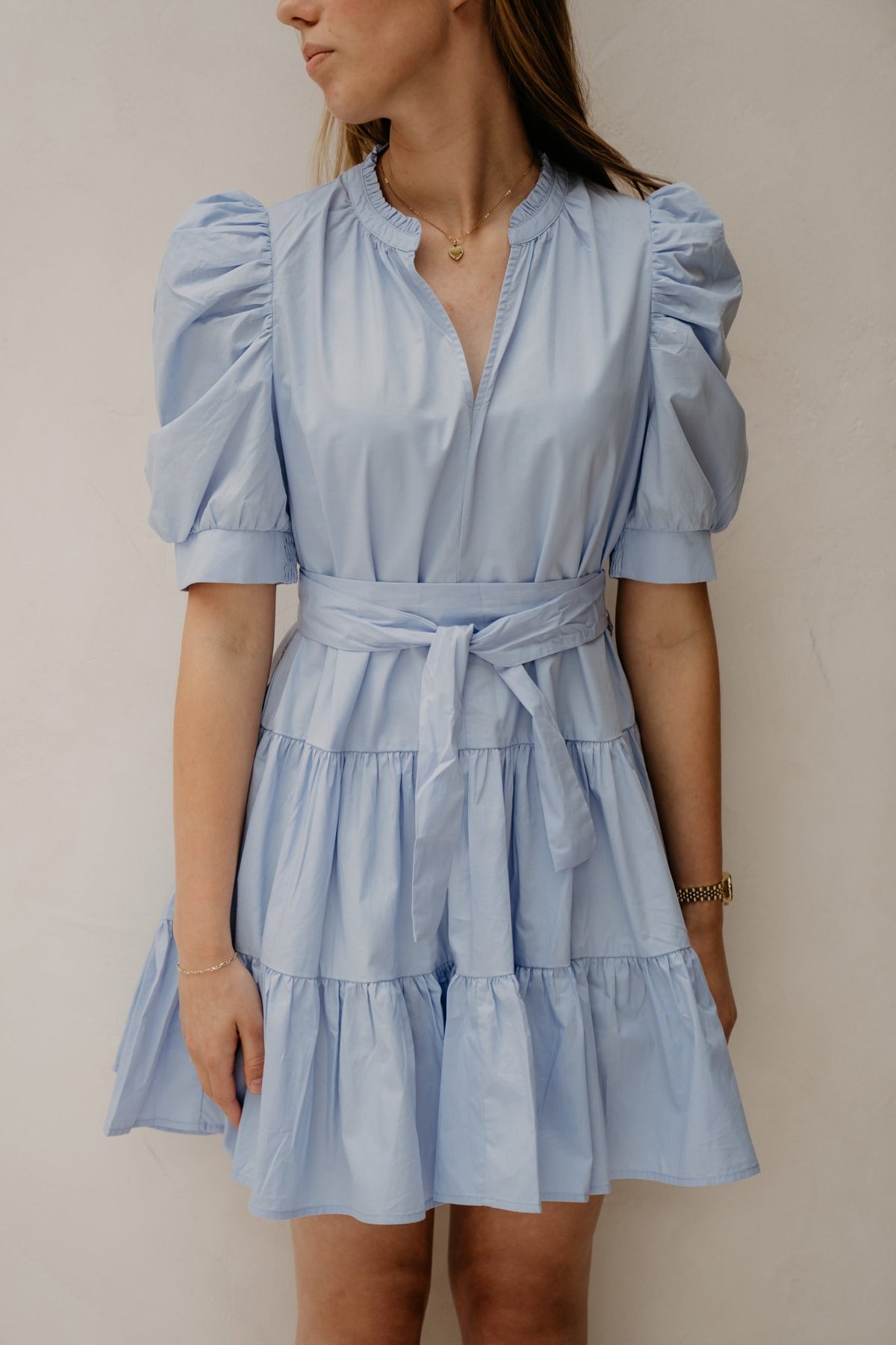 Tabbie Poplin Dress Light Blue - Bij Keesje - Neo Noir - jurk