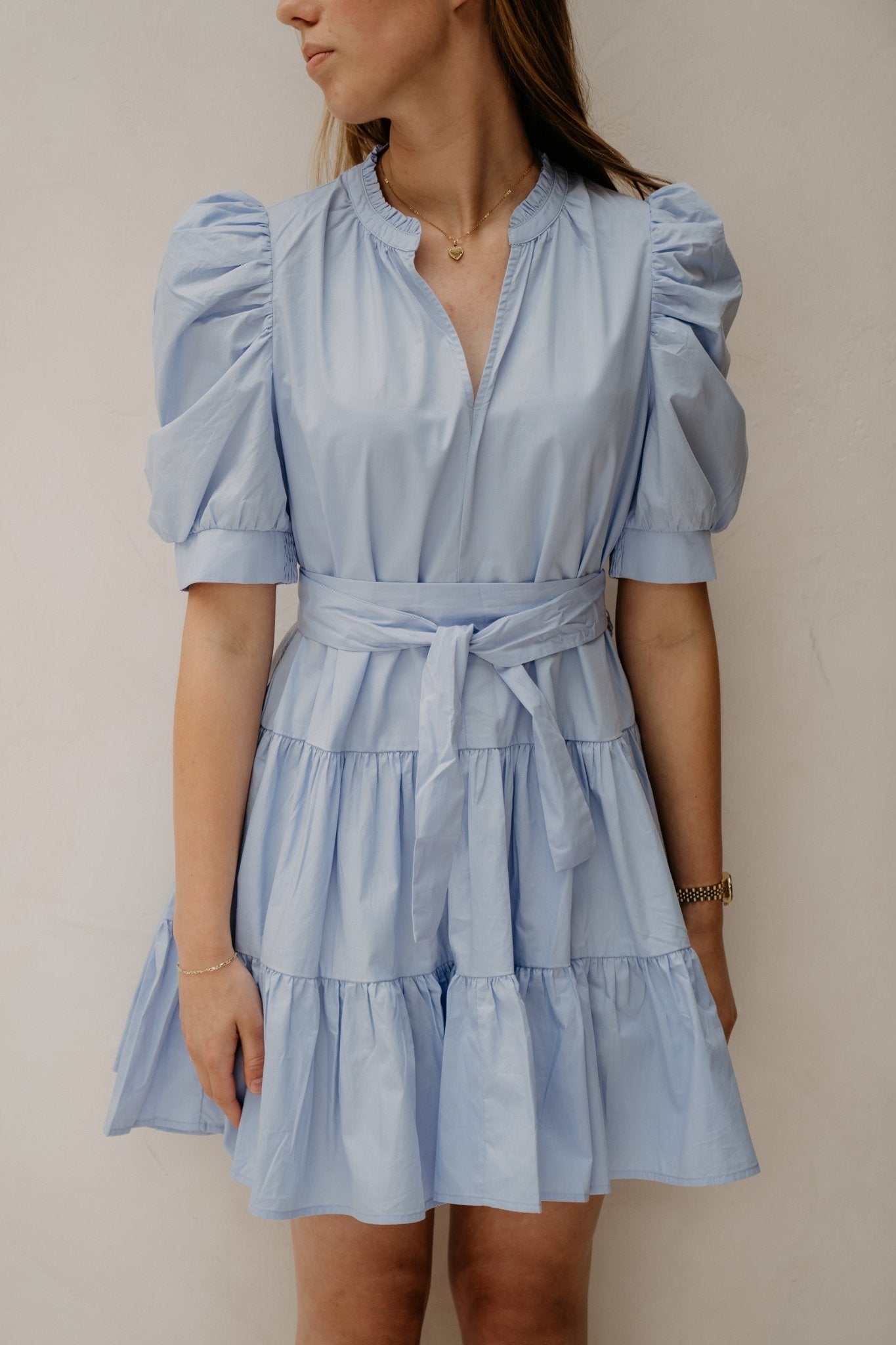 Tabbie Poplin Dress Light Blue - Bij Keesje - Neo Noir - jurk