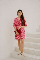 Taira Dress Print Magenta