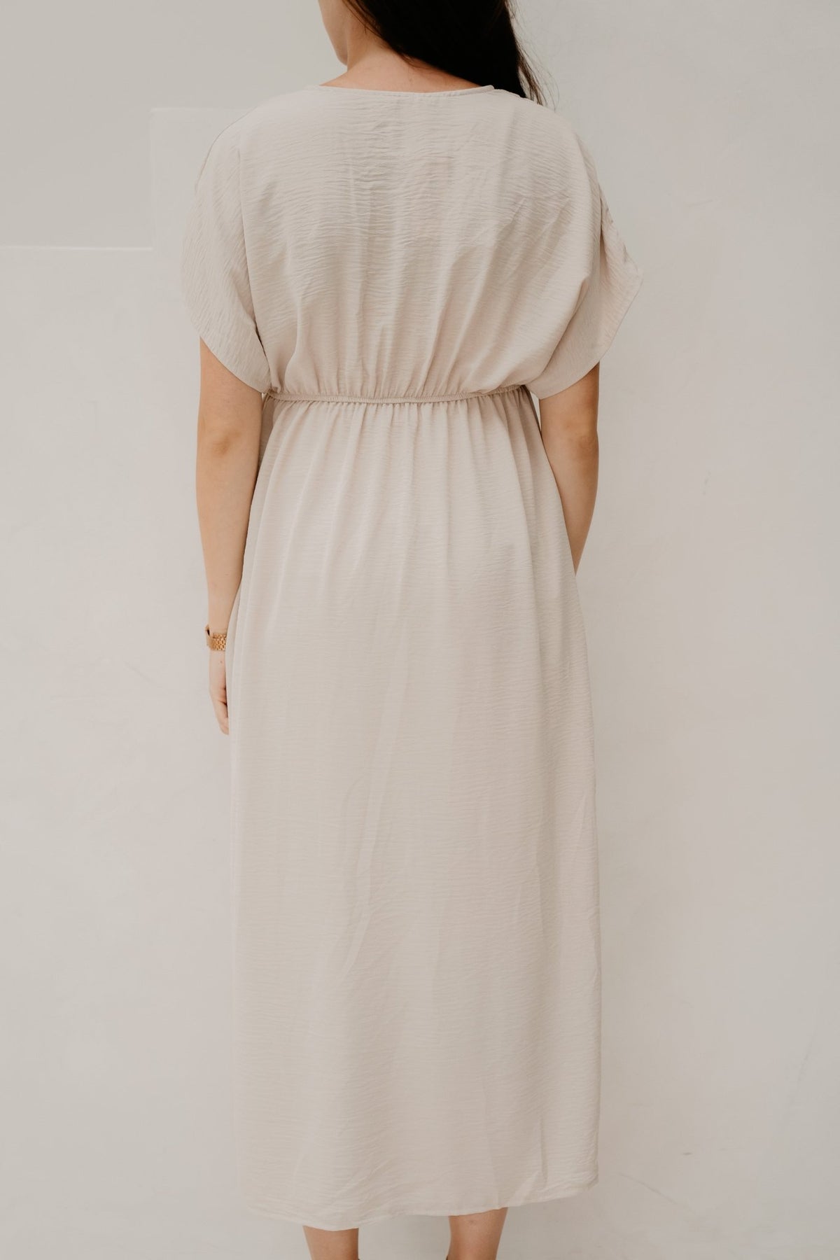 Tala Midi Dress Beige - Bij Keesje - Bij Keesje - Jurk