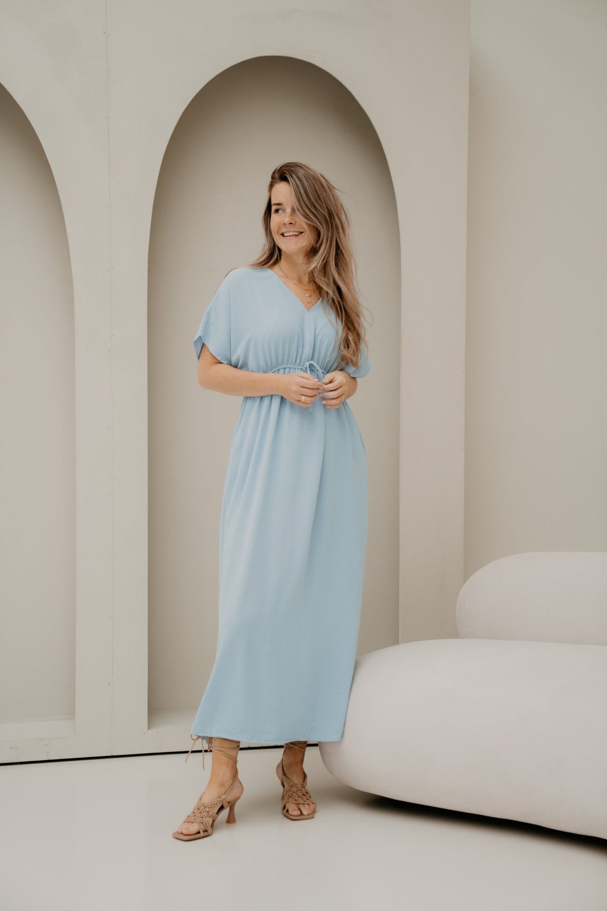 Tala Midi Dress Light Blue - Bij Keesje - Bij Keesje - Jurk