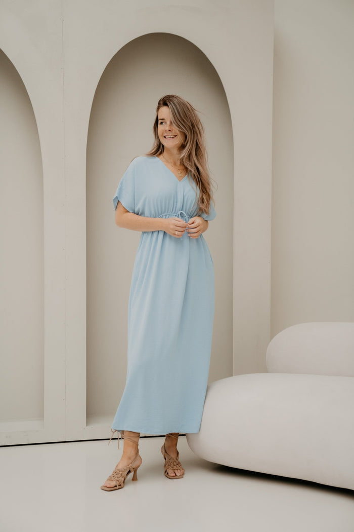 Tala Midi Dress Light Blue - Bij Keesje - Bij Keesje - Jurk