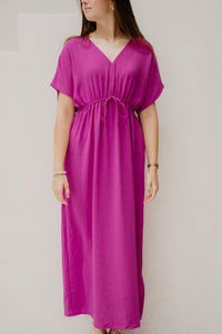 Tala Midi Dress Magenta - Bij Keesje - Bij Keesje - Jurk