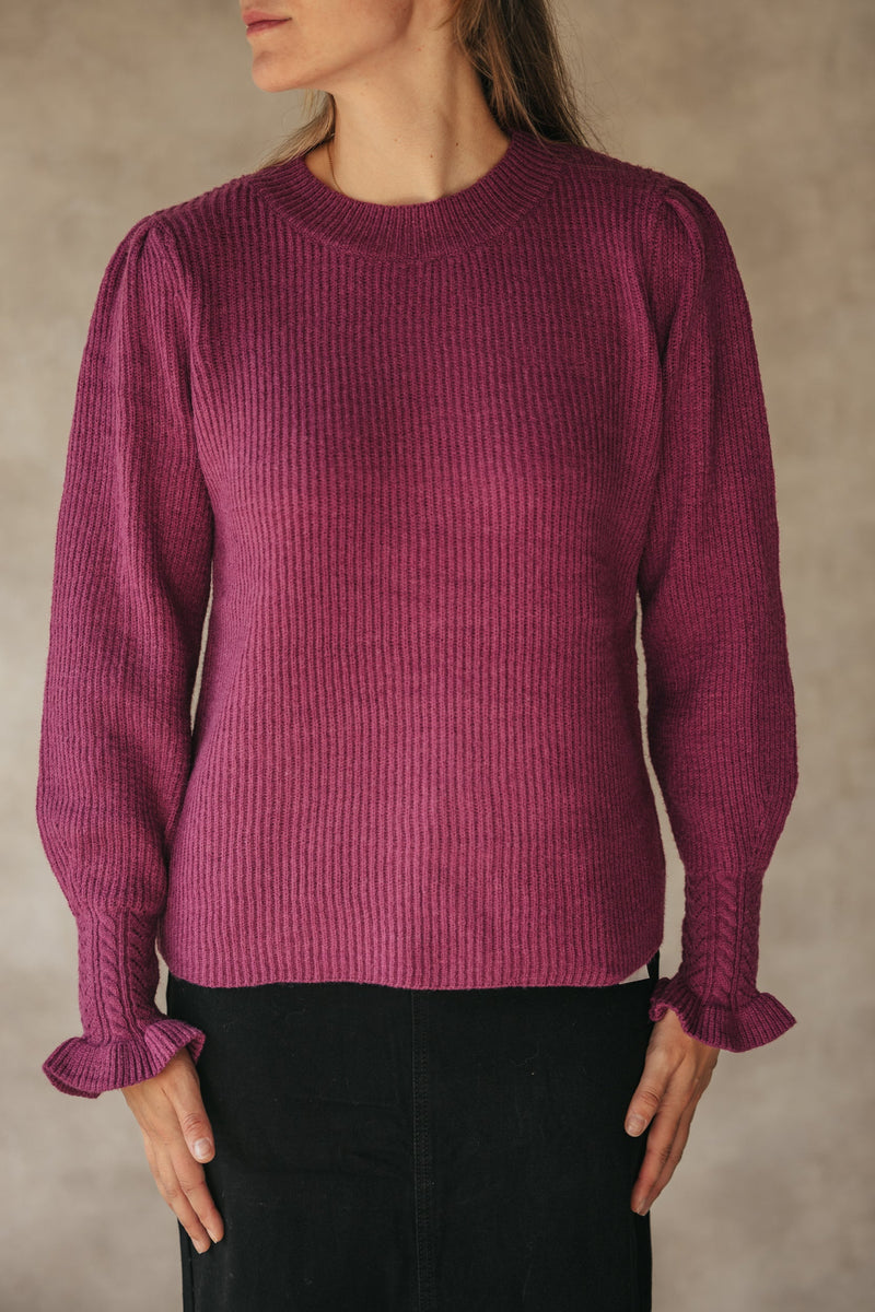 Tamar sweater magenta - Bij Keesje