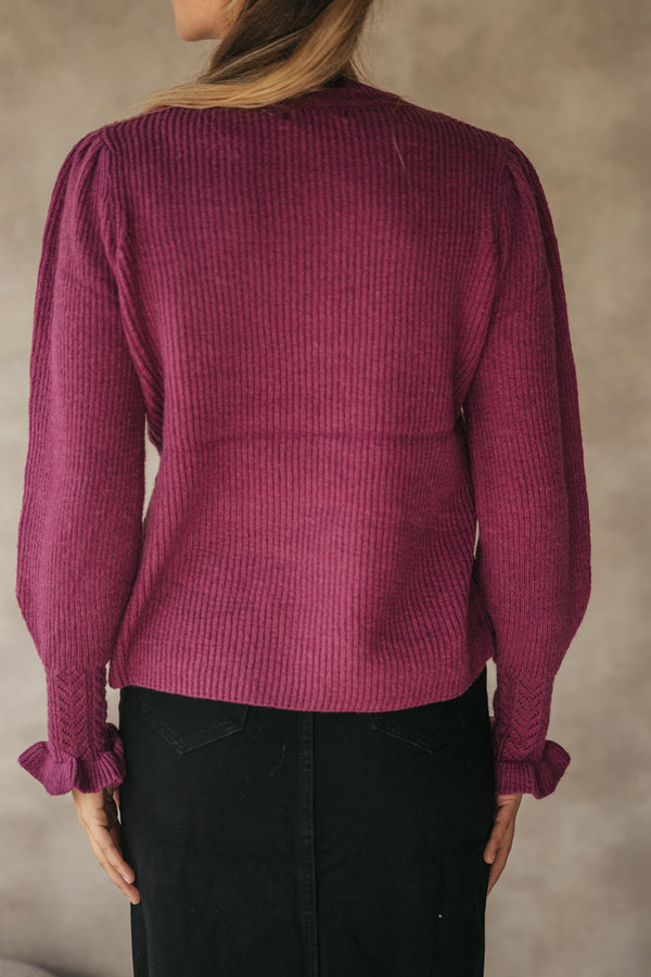 Tamar sweater magenta - Bij Keesje