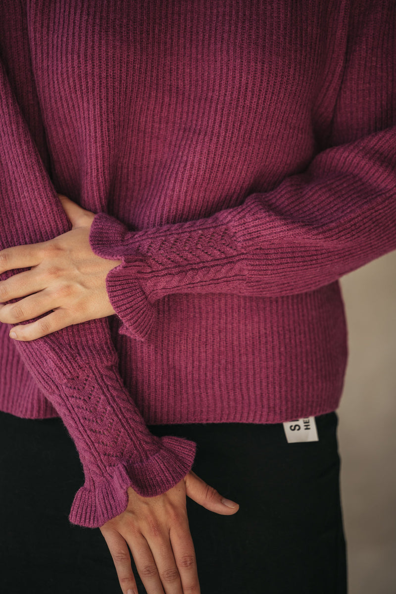 Tamar sweater magenta - Bij Keesje