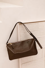 Tas Alba leer donkerbruin