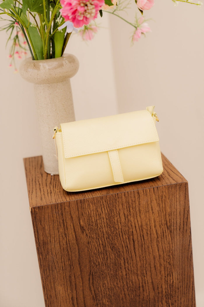 Tas Amanda leer Butter Yellow - Bij Keesje - Bij Keesje - tas