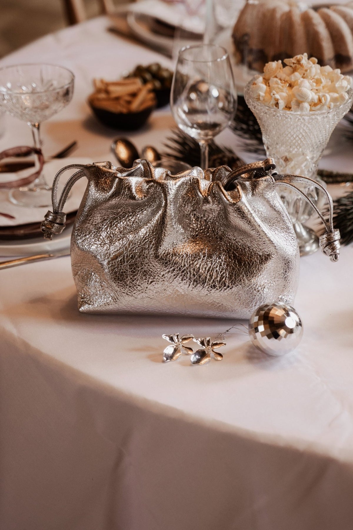 Tas Arela leer zilver - Bij Keesje - Bij Keesje