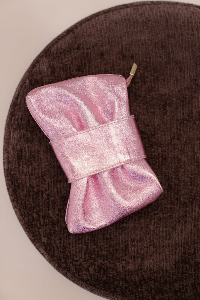 Tas Bowi strik metallic roze - Bij Keesje - Bij Keesje - tas