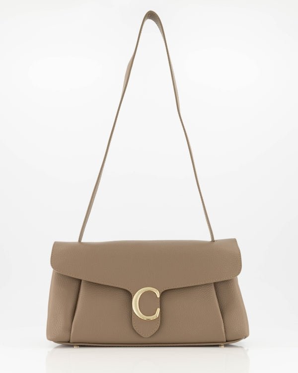Tas Cadiz leer taupe - Bij Keesje - Bij Keesje - Tas