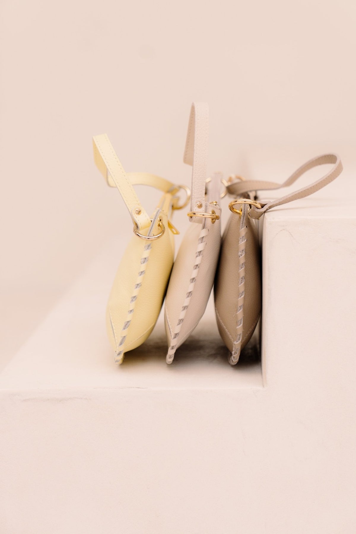Tas Carma leer butter yellow - Bij Keesje - Bij Keesje - tas