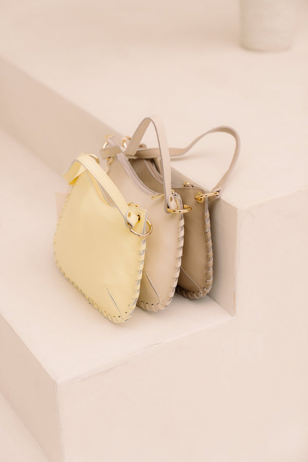 Tas Carma leer ecru - Bij Keesje - Bij Keesje - tas