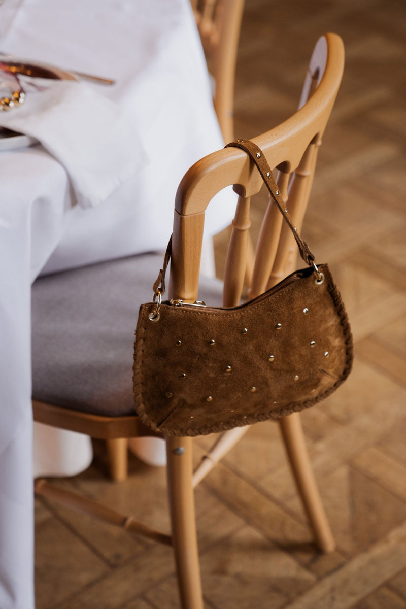 Tas Casey suede camel - Bij Keesje - Bij Keesje