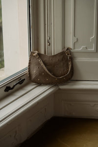 Tas Casey suede taupe - Bij Keesje - Bij Keesje