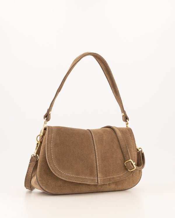 Tas Catania suede taupe - Bij Keesje - Bij Keesje - tas
