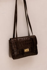 Tas Cocco croco donkerbruin - Bij Keesje - Bij Keesje - Tas