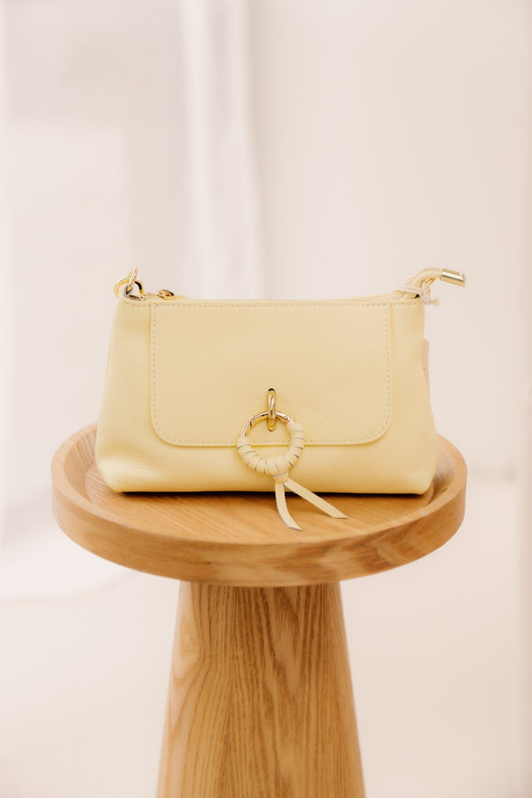 Tas Cosi leer butter yellow - Bij Keesje - Bij Keesje - 