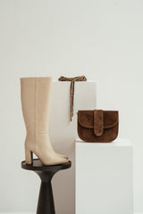 Tas Esdoorn suede donkerbruin