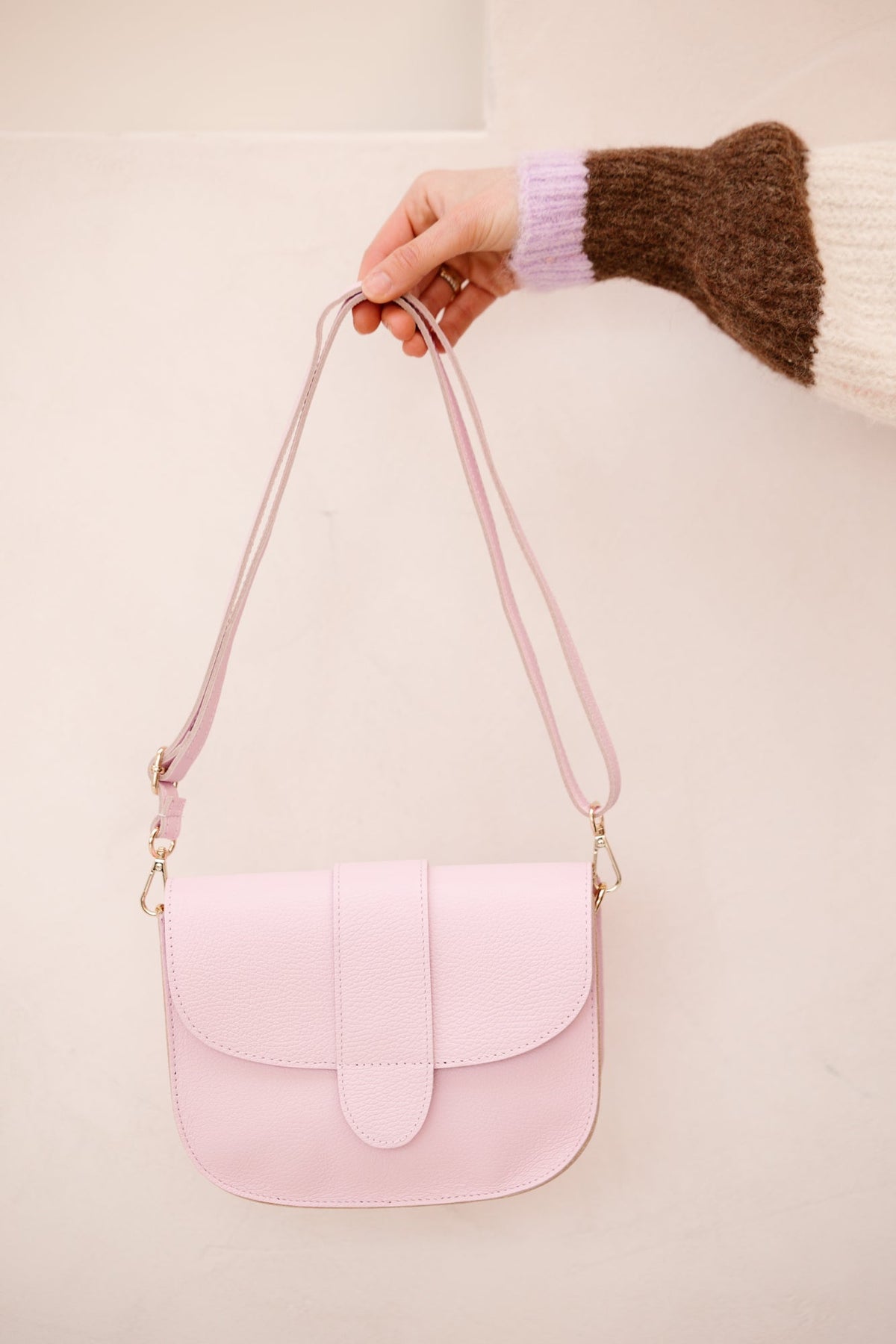 Tas Esdoorn leer lichtroze - Bij Keesje - Bij Keesje