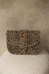 Tas Esdoorn suede luipaard print