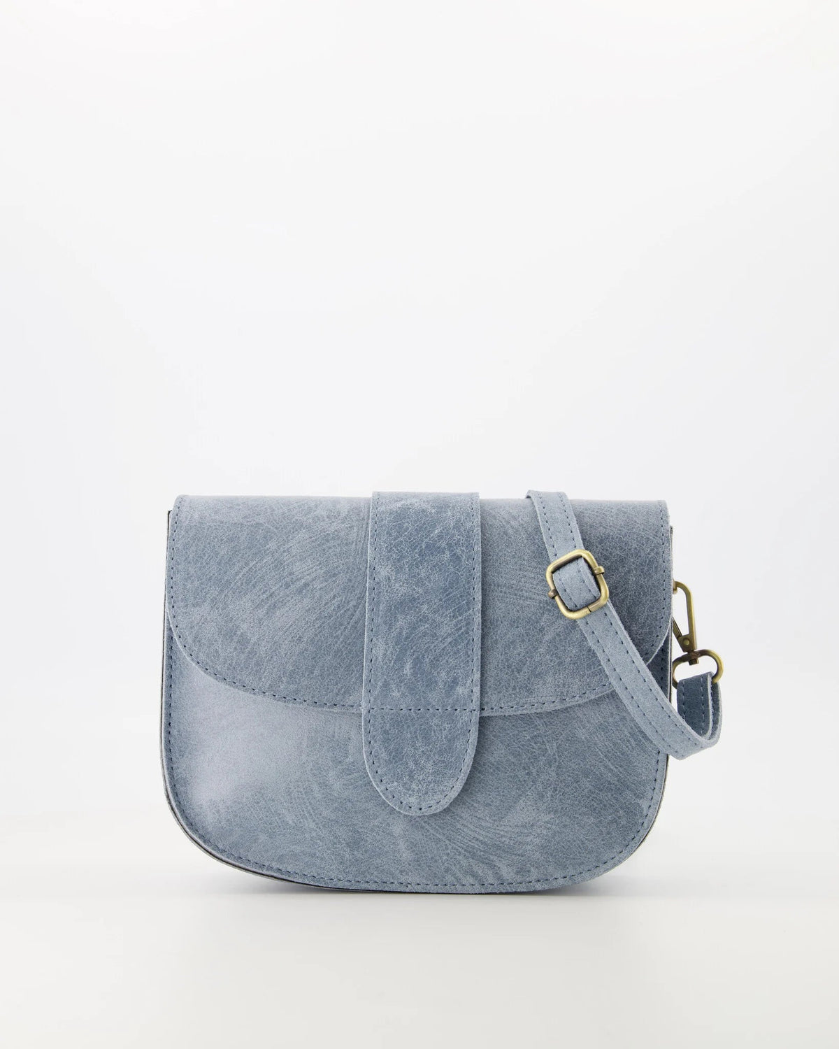 Tas Esdoorn nubuck jeansblauw - Bij Keesje