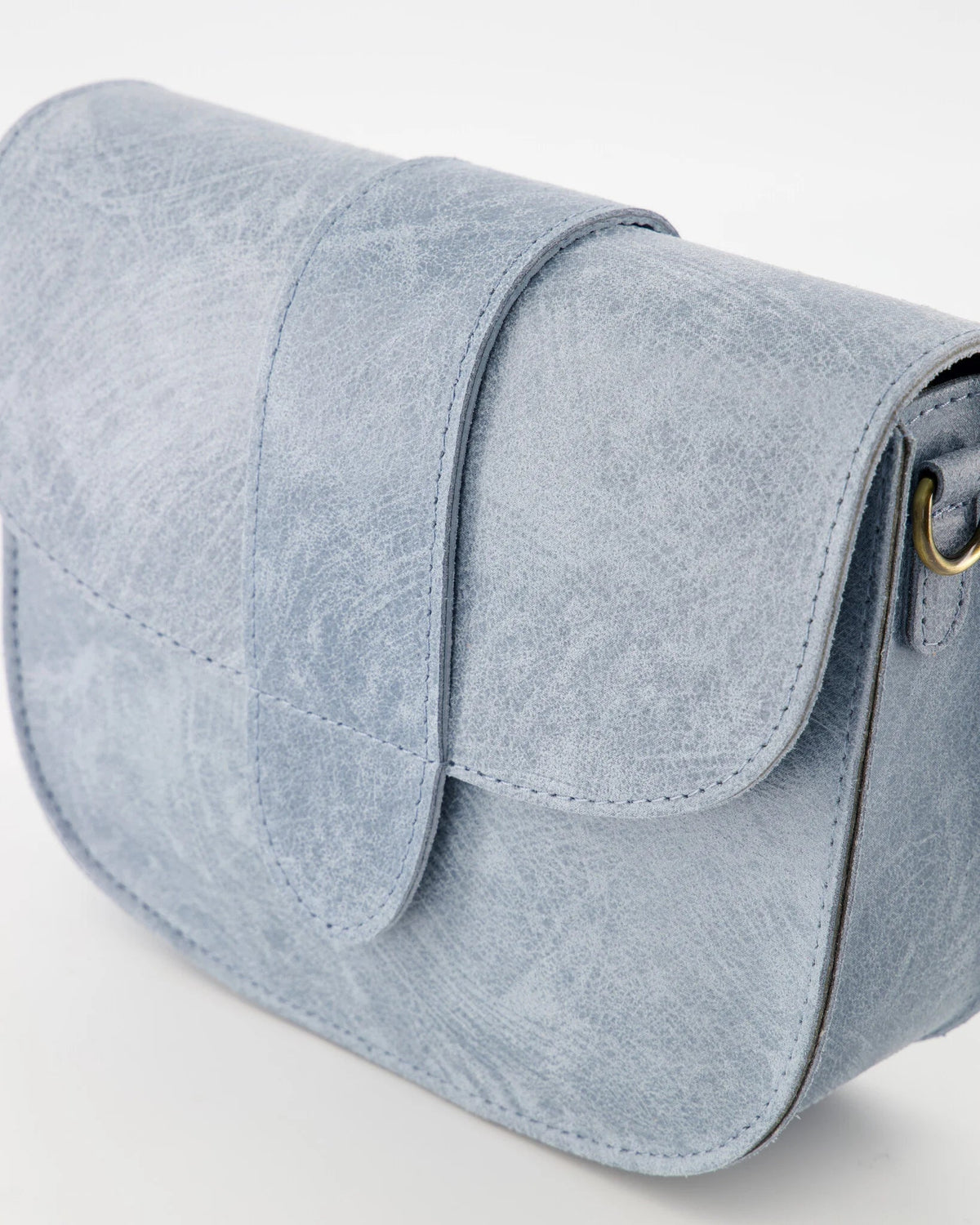 Tas Esdoorn nubuck jeansblauw - Bij Keesje