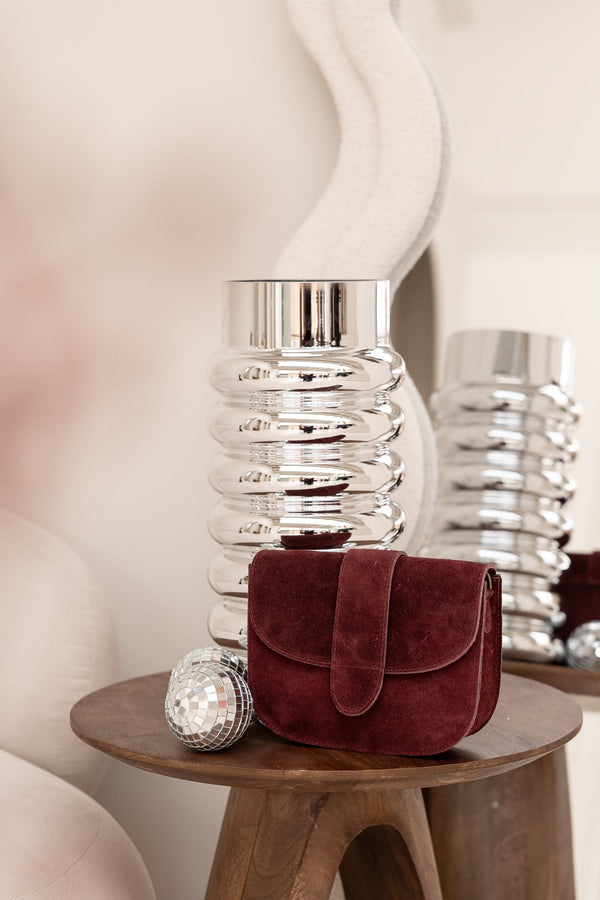 Tas Esdoorn suede bordeaux - Bij Keesje - Bij Keesje