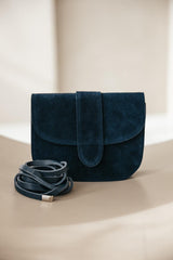Tas Esdoorn suede donkerblauw