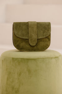 Tas Esdoorn suede olijfgroen - Bij Keesje - Bij Keesje
