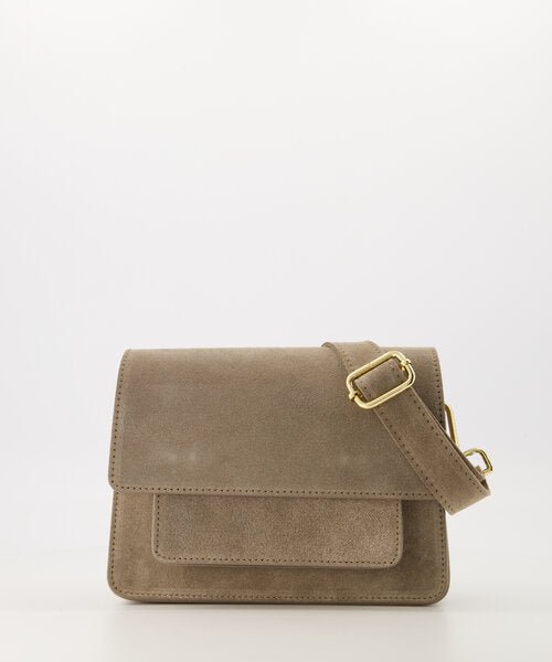 Tas Fenna suede taupe - Bij Keesje - Bij Keesje
