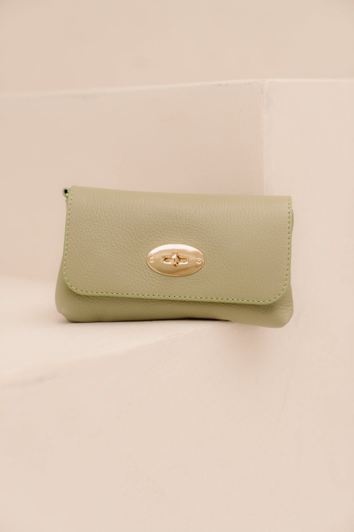 Tas Finley leer moss green - Bij Keesje - Bij Keesje - tas