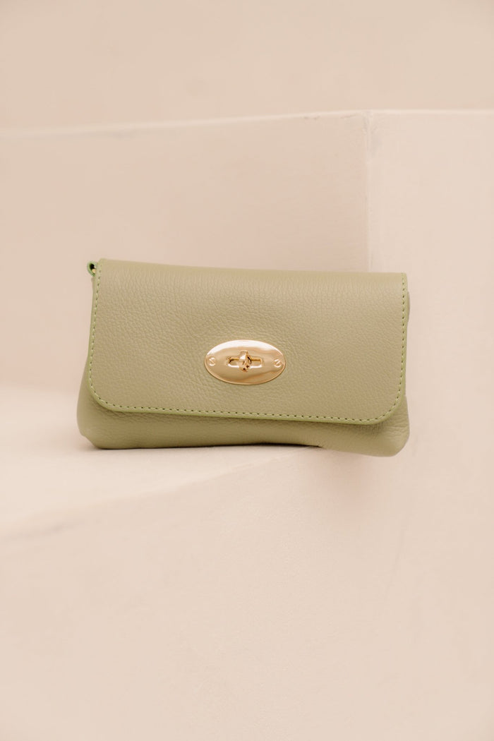 Tas Finley leer moss green - Bij Keesje - Bij Keesje - tas